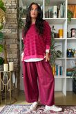Sunday Morning Chill Sweatshirt Aubergine & Carmine